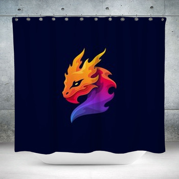 Mythological Animal Dragon Custom Size Shower Curtain
