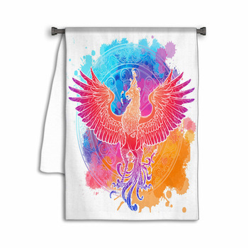 Mythycal Bird Phoenix Samsara Wheel On A Towel
