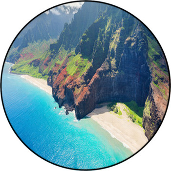 Na Pali Coast On Kauai Island Round Rug