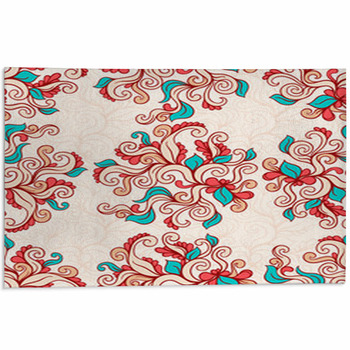 Natural Brown Pattern Area Rug