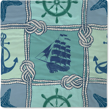 Nautical Patchwork Seamless Pattern Baby Blanket