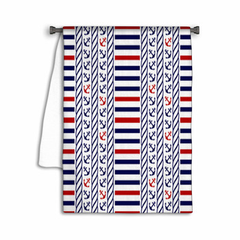 Nautical Seamless Pattern. Vector Illustration. Towel