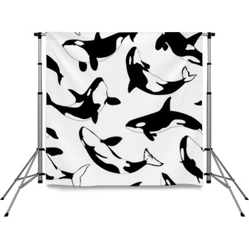 Nautical Seamless Pattern With Pole Pocket Backdrop