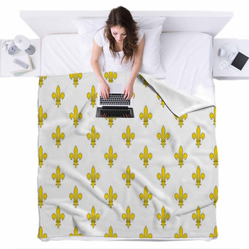 Naval Insignia Of France Fleece Bed Blanket