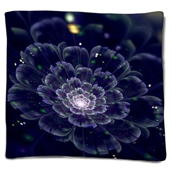 Navy Floral Blankets
