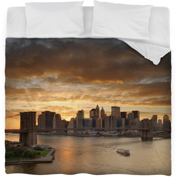 New York Manhattan Fleece Bed Blanket