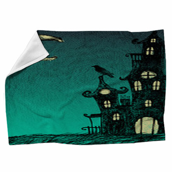 Night Castle Background Fleece Blanket