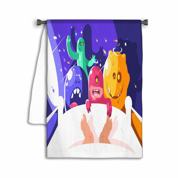 Night Cute Monsters Bother Sleeping In Bed Towel