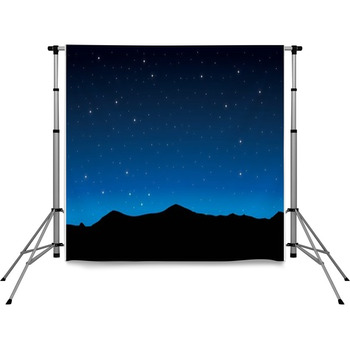 Night Landscape Pole Pocket Backdrop