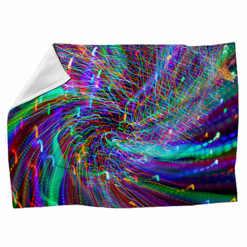 Night Long Exposure Amusement Park Fleece Blanket