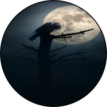 Night Of The Crows Round Rug