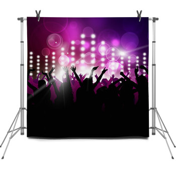 Nighttime Party Fleece Backdrop