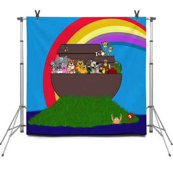 Noah's Ark Scene - A New World Fleece Backdrop