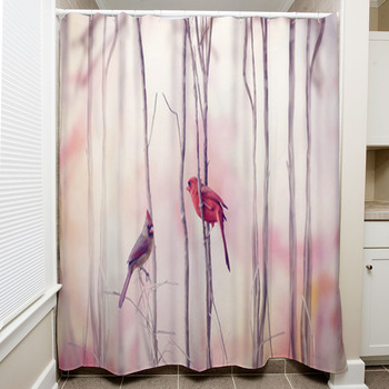 Northern Cardinal Birds Shower Curtain