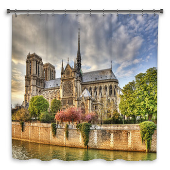 Notre Dame De Paris Cathedral Shower Curtain