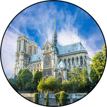 Notre Dame De Paris, France Round Rug