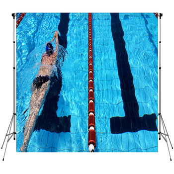 Nuotatrice In Piscina Fleece Backdrop