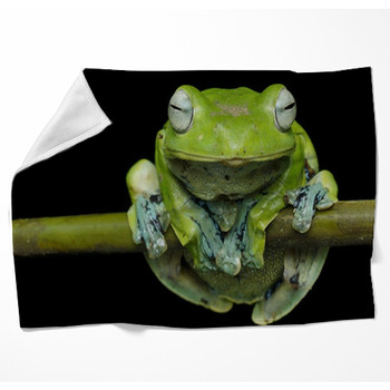 Nurhayati Flying Frog, (Rhacophorus Woven Throw Blanket