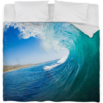 Ocean Wave Fleece Bed Blanket