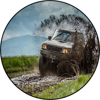 Off Road Round Rug