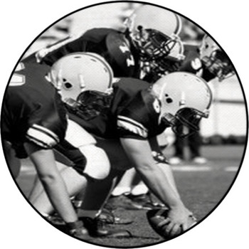 Offensive Linemen American Football Round Rug