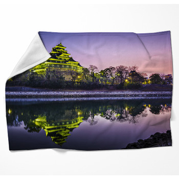 Okayama Castle In Okayama, Japan Fleece Blanket