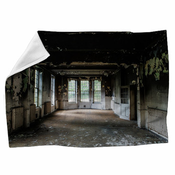 Old Abandoned Building Fleece Blanket