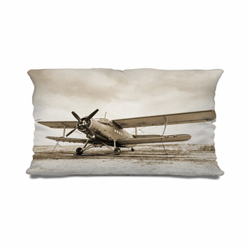 Vintage airplane Throw Pillows Shams