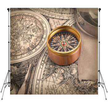 Old Compass Custom Size Backdrop