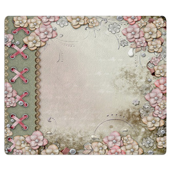 Old Decorative Album Cover  With Flowers And Bath Mat