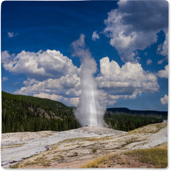 Old Faithful Geyser At Yellowstone National  Baby Blanket
