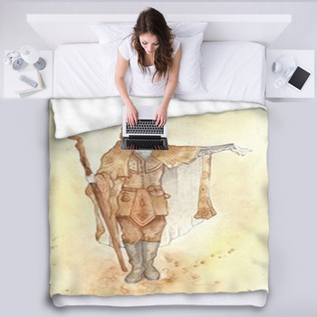 Old Man Wizard Fleece Blanket