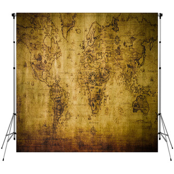 Old Map Fleece Backdrop
