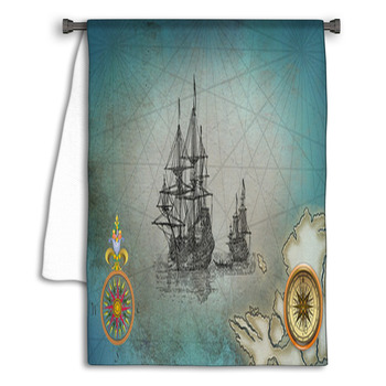 Old Pirate Map Towel