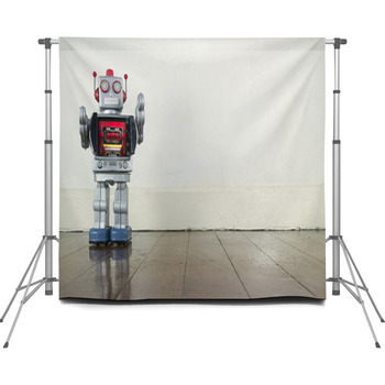 Old Robot  Toy Custom Size Backdrop