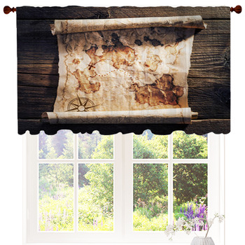 Old Treasure Map Custom Size Valance