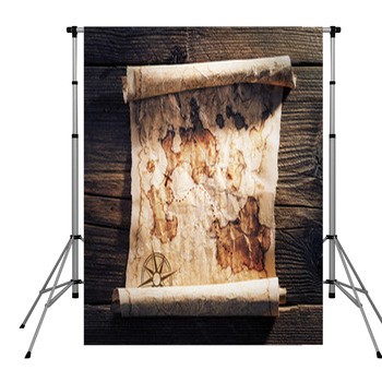 Old Treasure Map Pole Pocket Backdrop