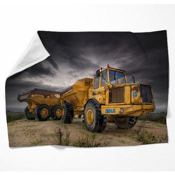 Construction truck fleece 2025 blanket