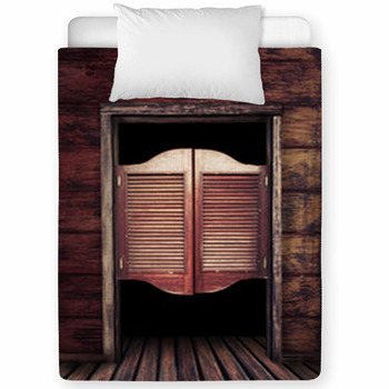 Old Vintage Wooden Saloon Doors Toddler Comforter