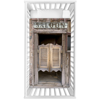 Old Western Swinging Saloon Doors Baby Crib Comforter