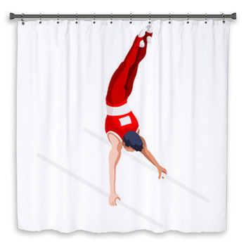 Olympics Artistic Gymnastics Custom Size Shower Curtain