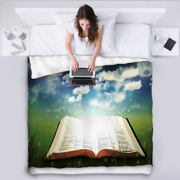 Open Bible Glowing Fleece Blanket
