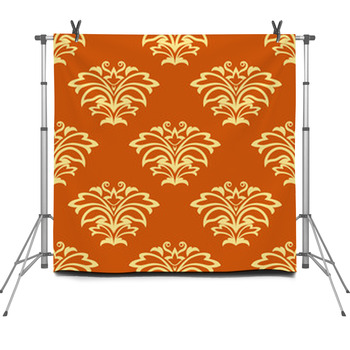 Orange And Beige Seamless Pattern Fleece Backdrop