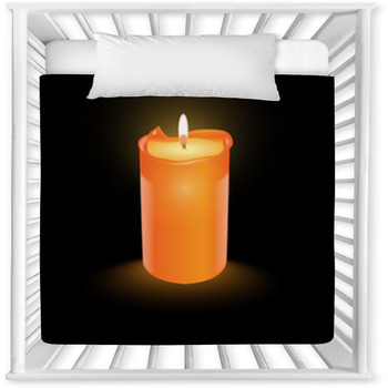 Orange Candle Baby Crib Comforter