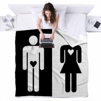 Organes De L'Amour : Homme Et Femme Fleece Bed Blanket