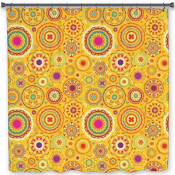 Oriental Seamless Pattern Shower Curtain