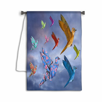 Origami Bird Dreamscape Towel