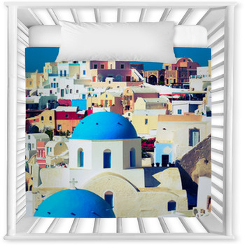 Orthodox Church On The Island Of Baby Crib Comforter
