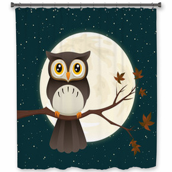 Owl At Night Shower Curtain