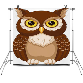 Owl Coloring Page Fleece Backdrop